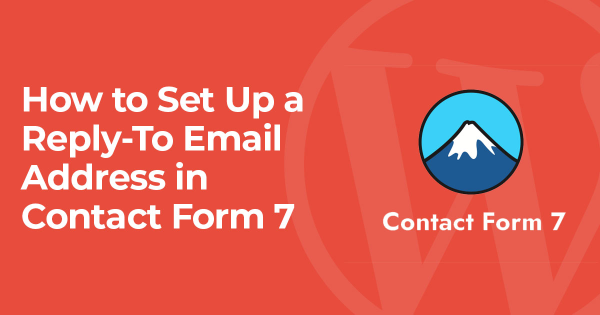 Reply To Email Contact Form 7